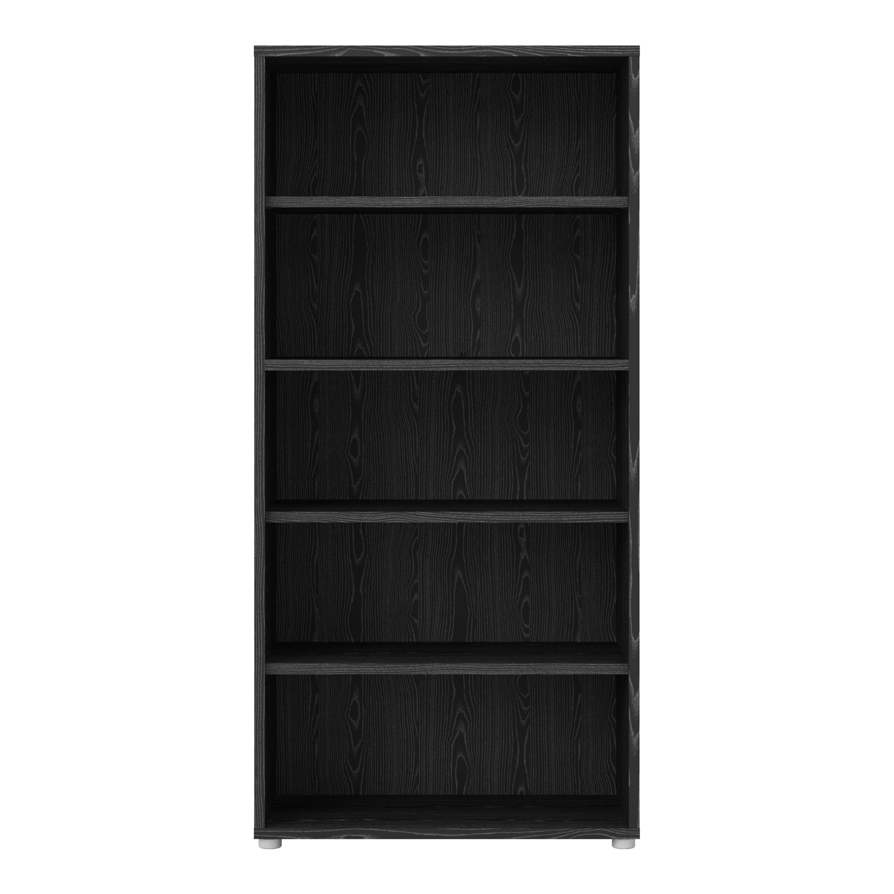 Prima Bookcase 4 Shelves in Black woodgrain