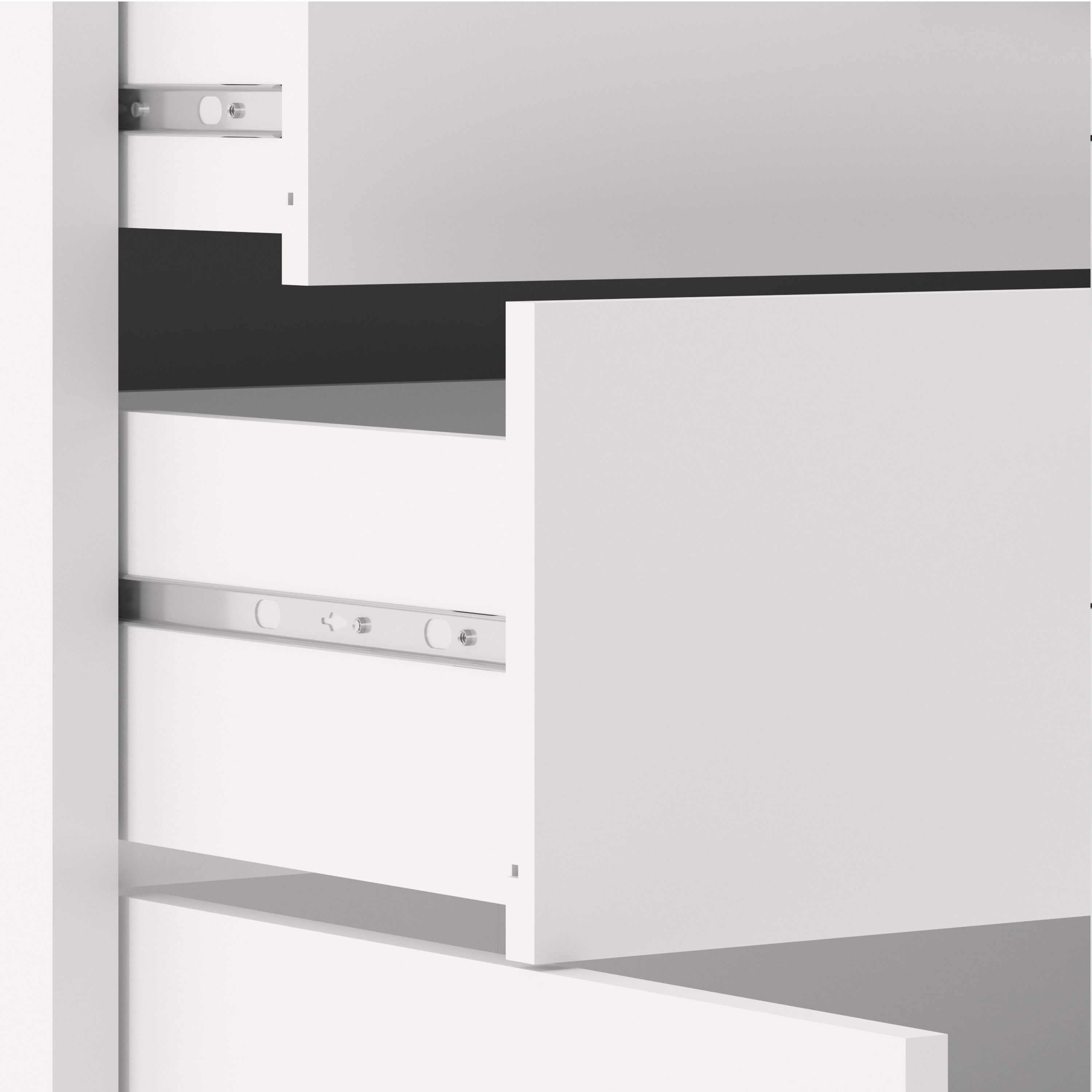 Prima Bookcase 1 Shelf With 2 Drawers And 2 Doors In White
