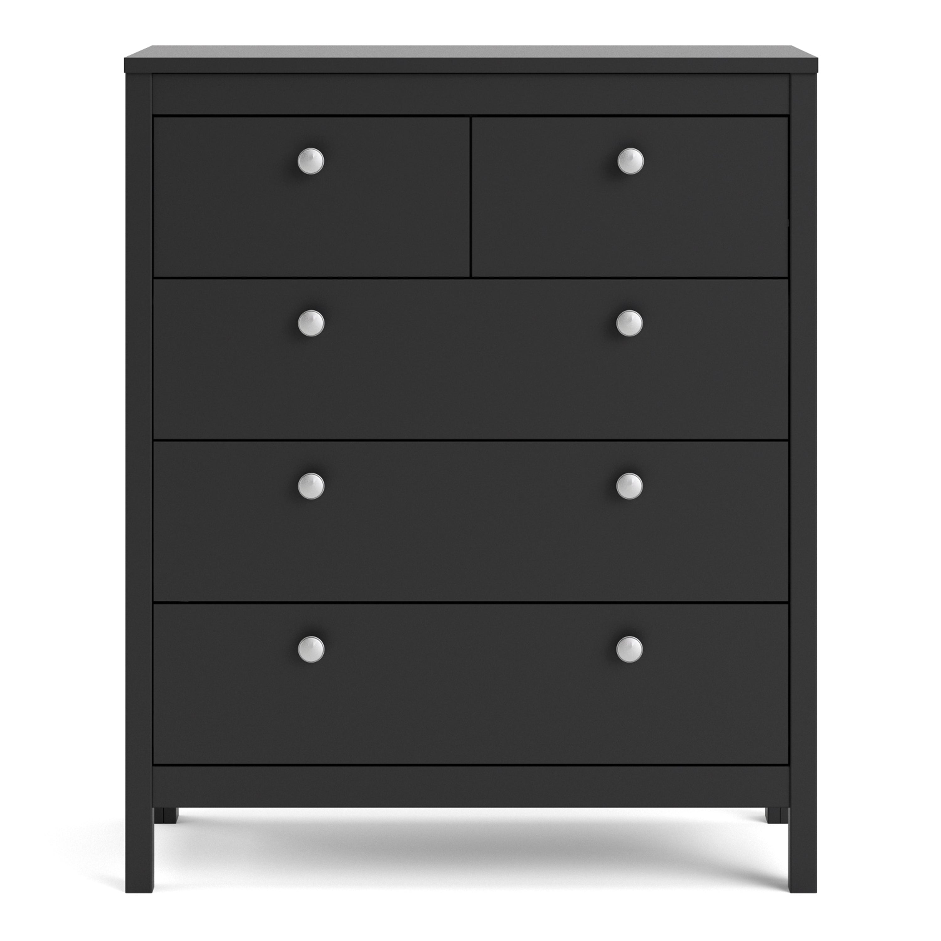 Madrid Chest 3+2 drawers in Matt Black