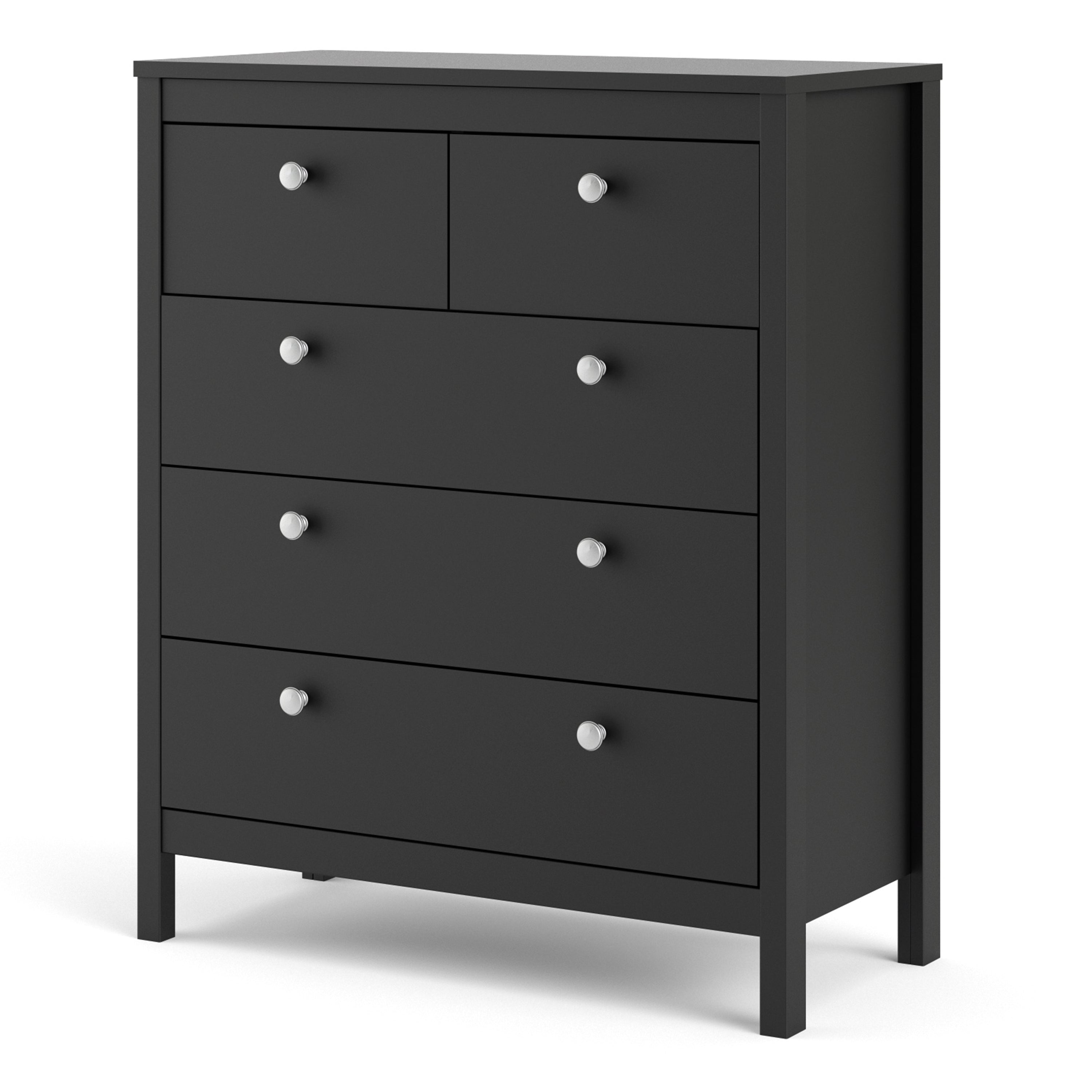 Madrid Chest 3+2 drawers in Matt Black