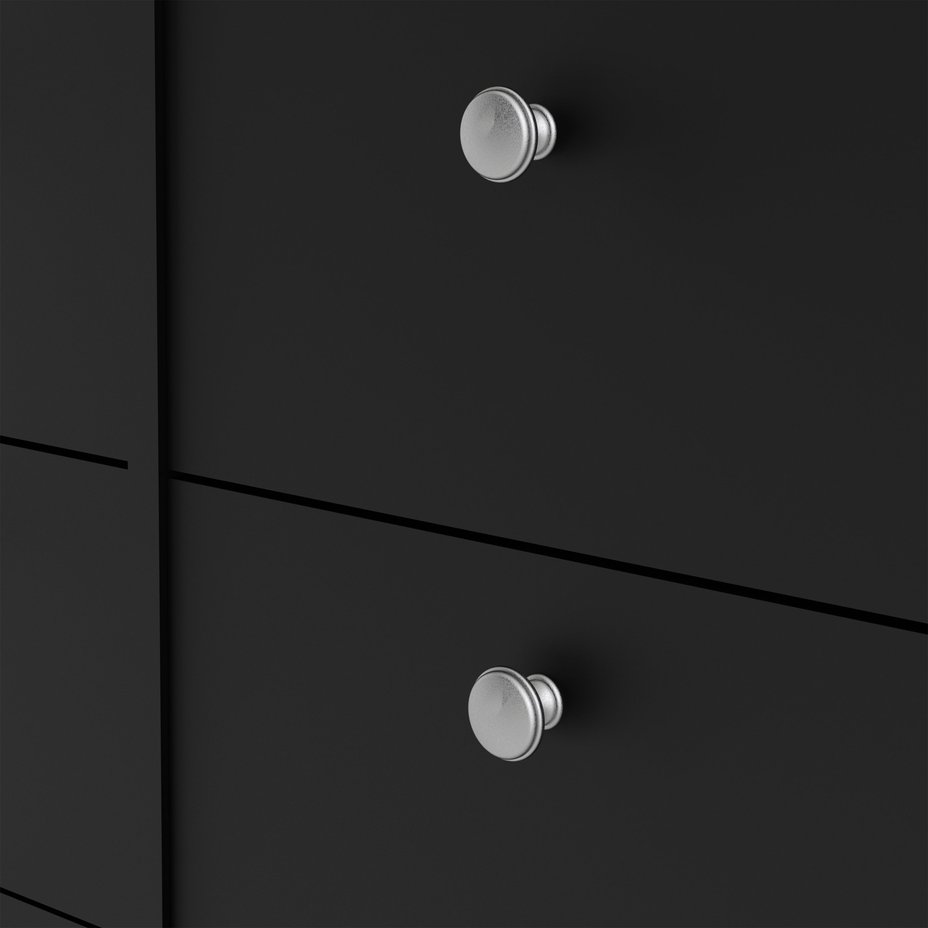 Madrid Double dresser 4+4 drawers in Matt Black