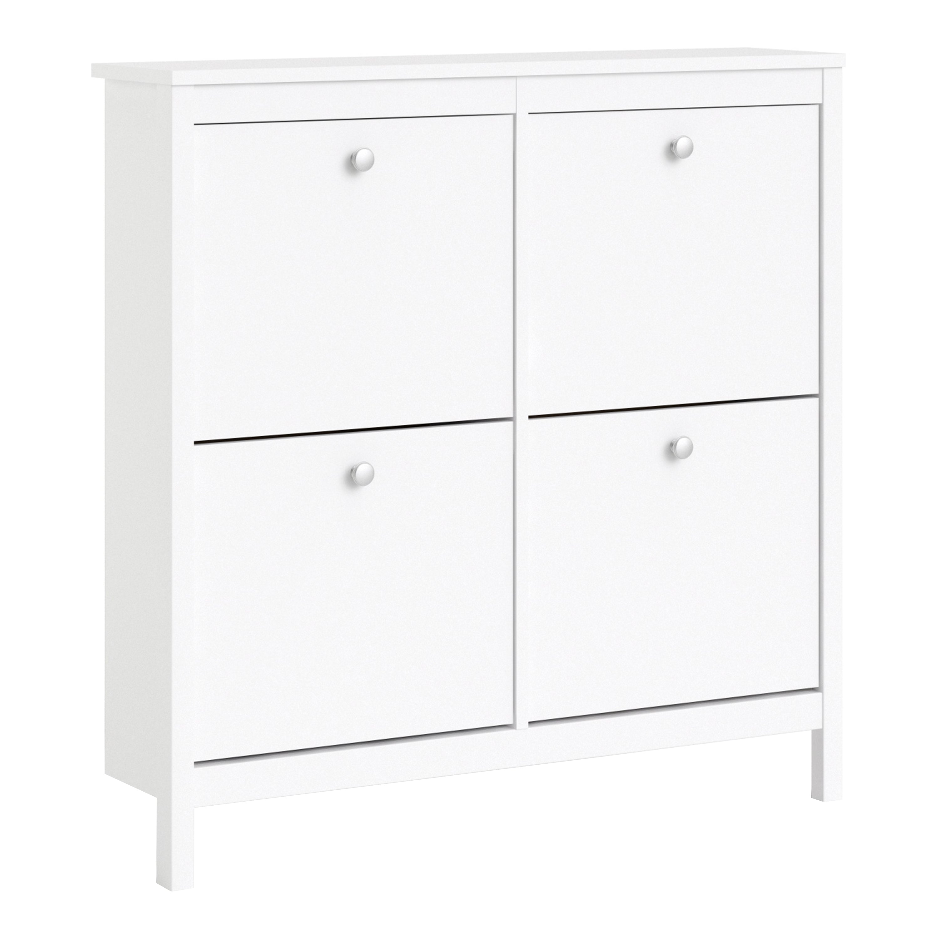 Madrid Shoe cabinet 4 Compartments in White