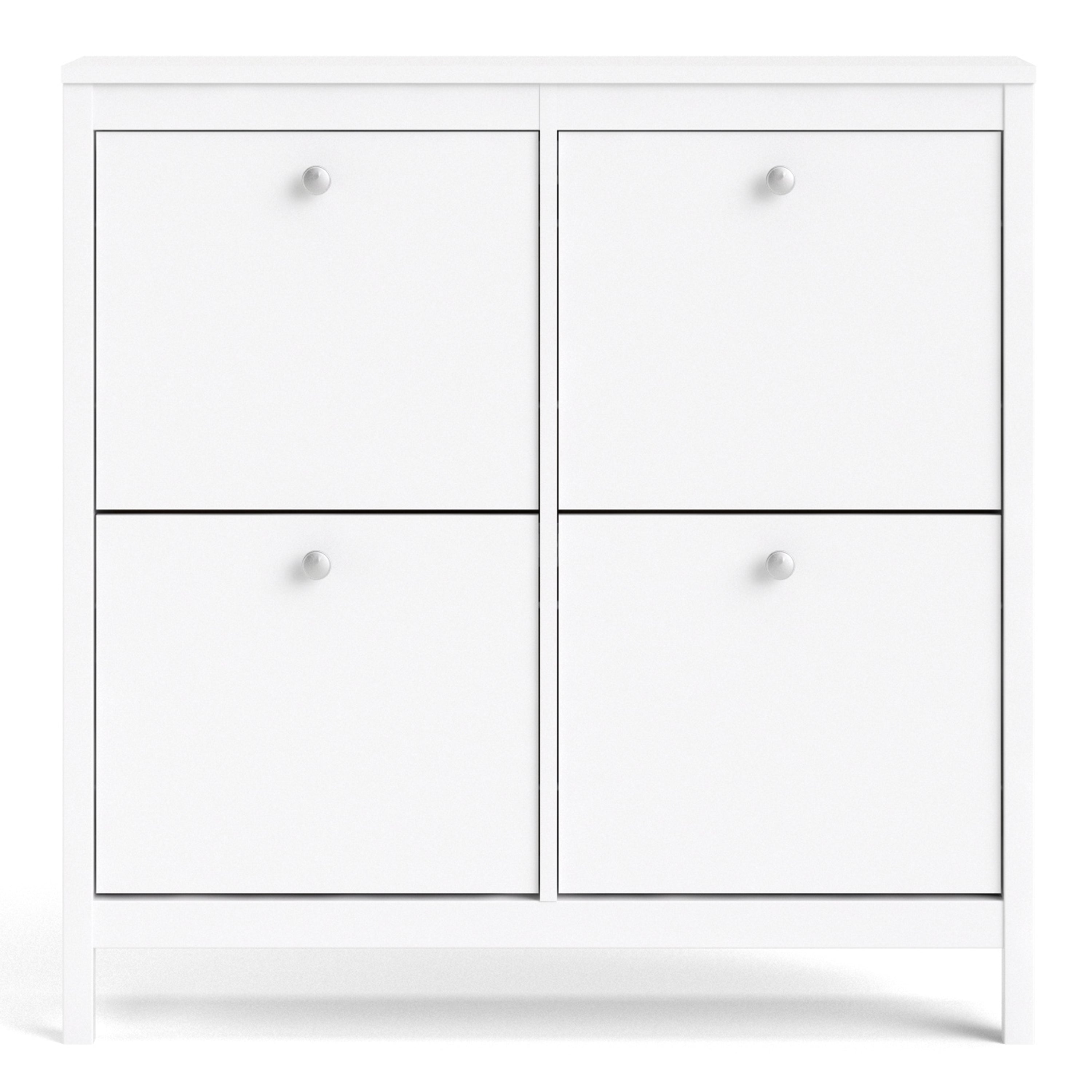 Madrid Shoe cabinet 4 Compartments in White