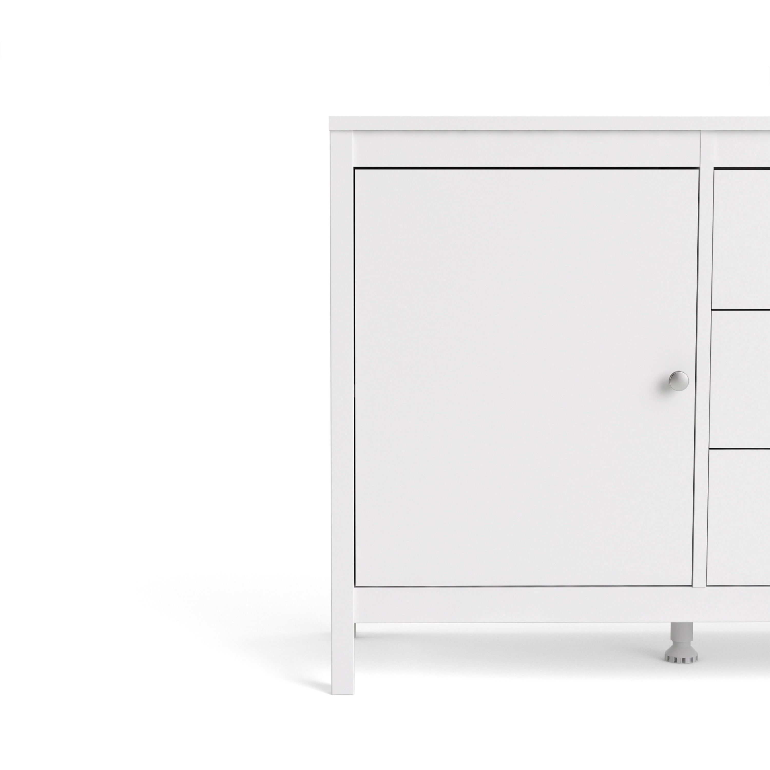 Madrid Sideboard 2 doors + 3 drawers in White