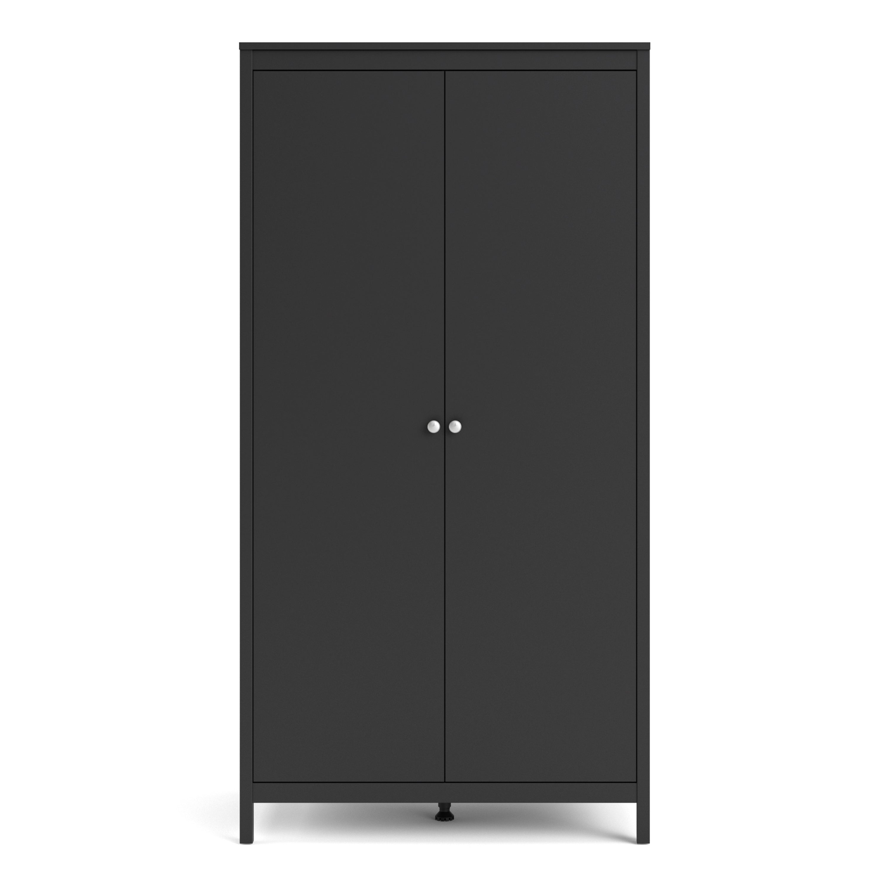 Madrid Wardrobe with 2 doors in Matt Black