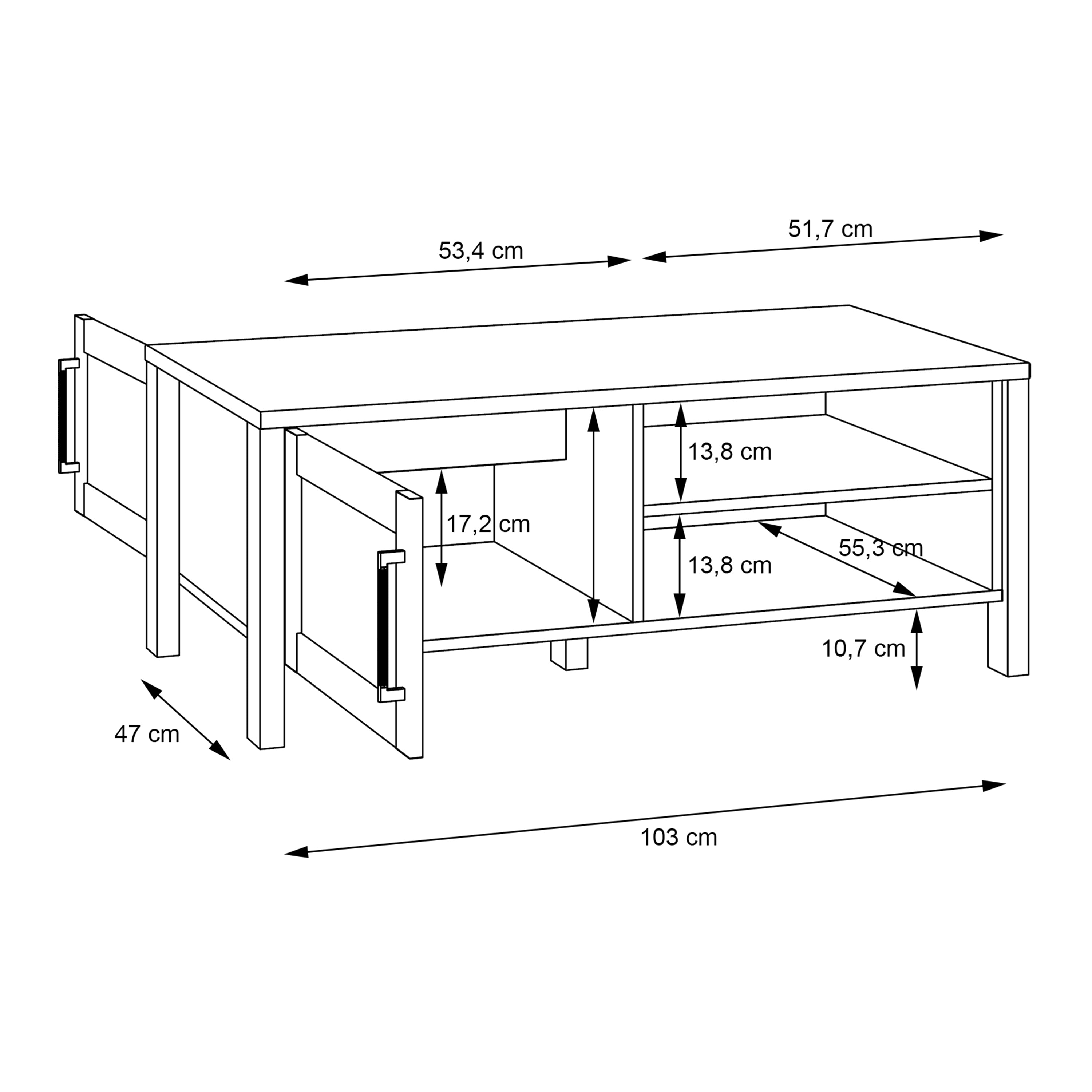 Malte Brun Coffee Table in Waterford Oak