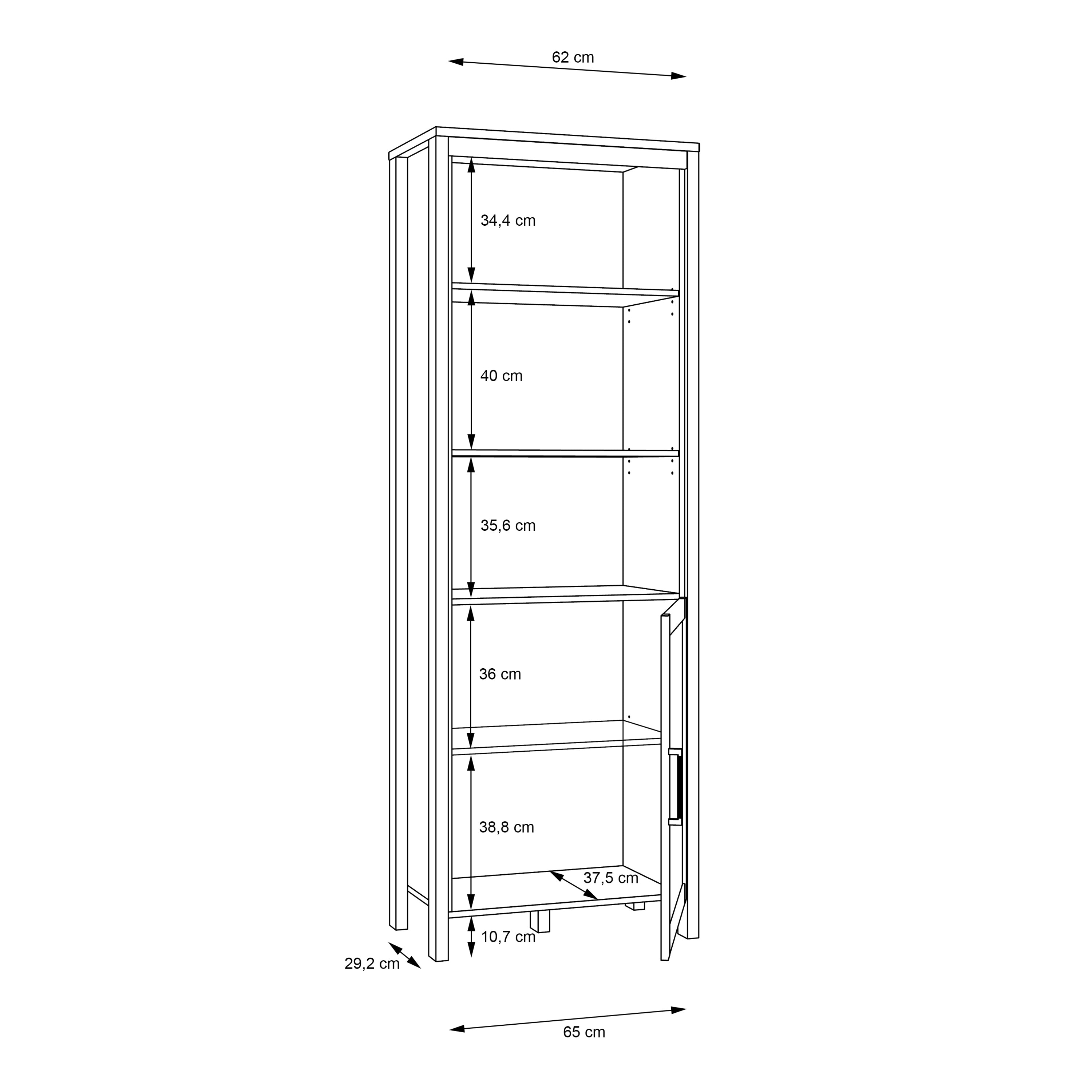 Malte Brun Shelf Unit in Waterford Oak