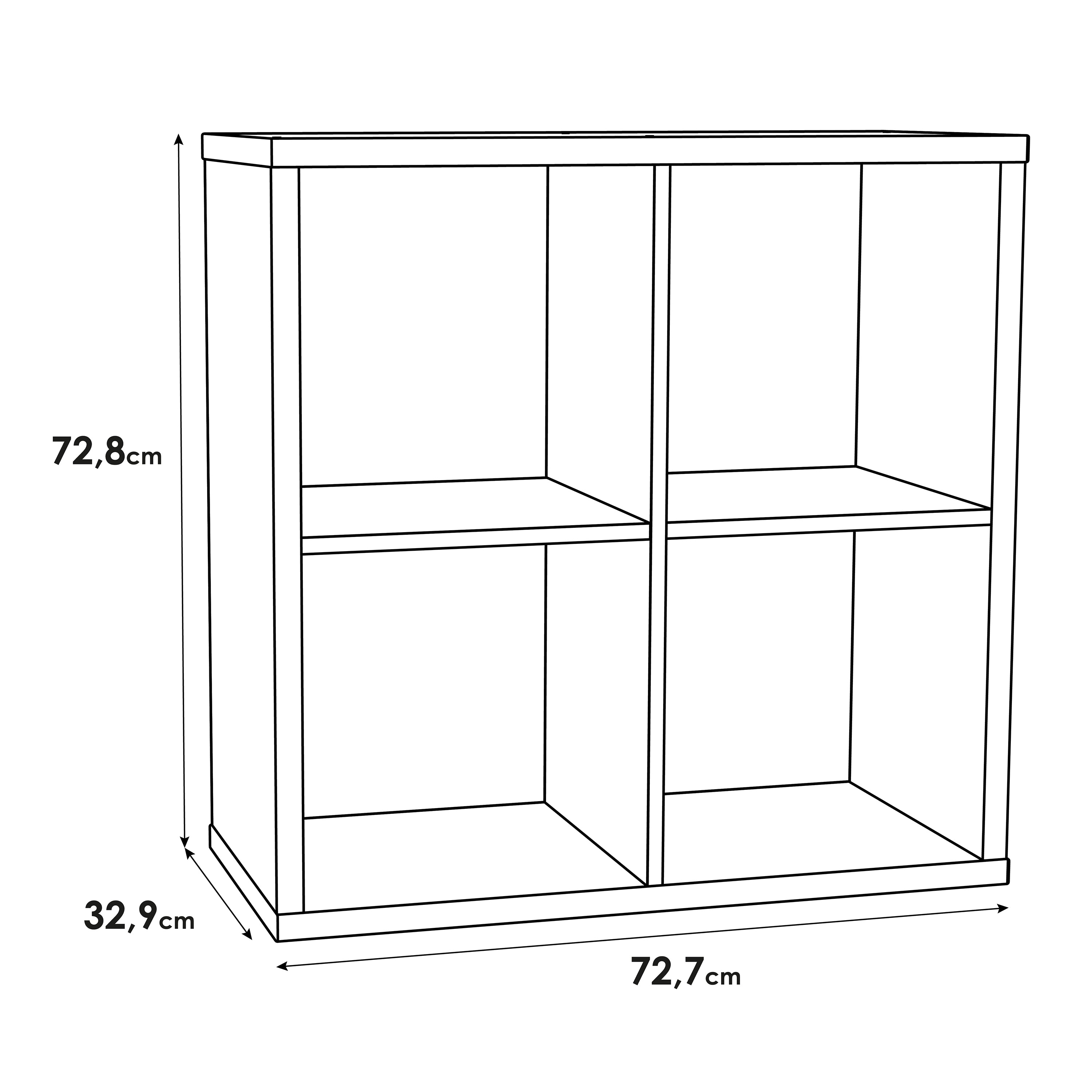 Mauro 2x2 Storage Unit in Sand Oak