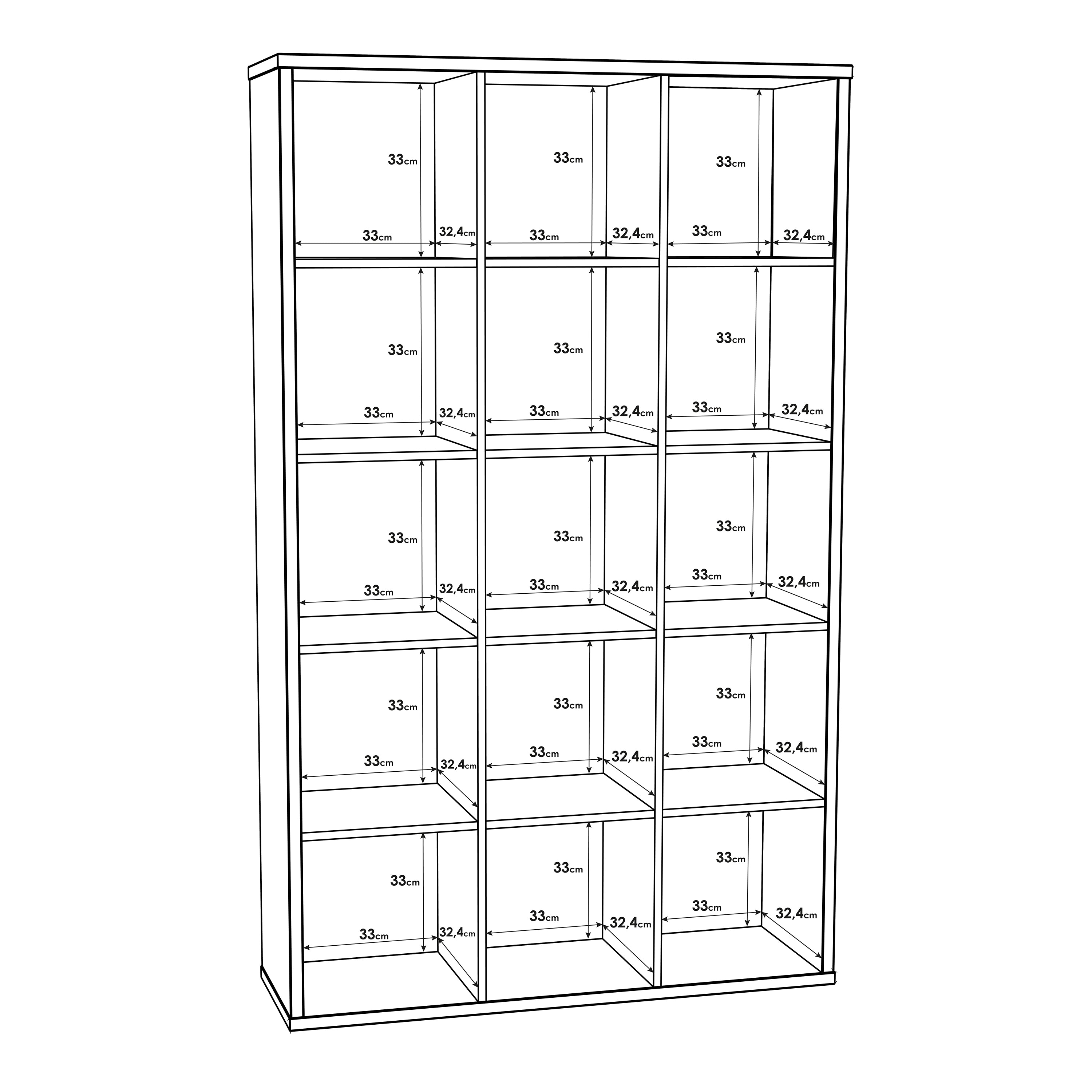 Mauro 3x5 Storage Unit in Sand Oak