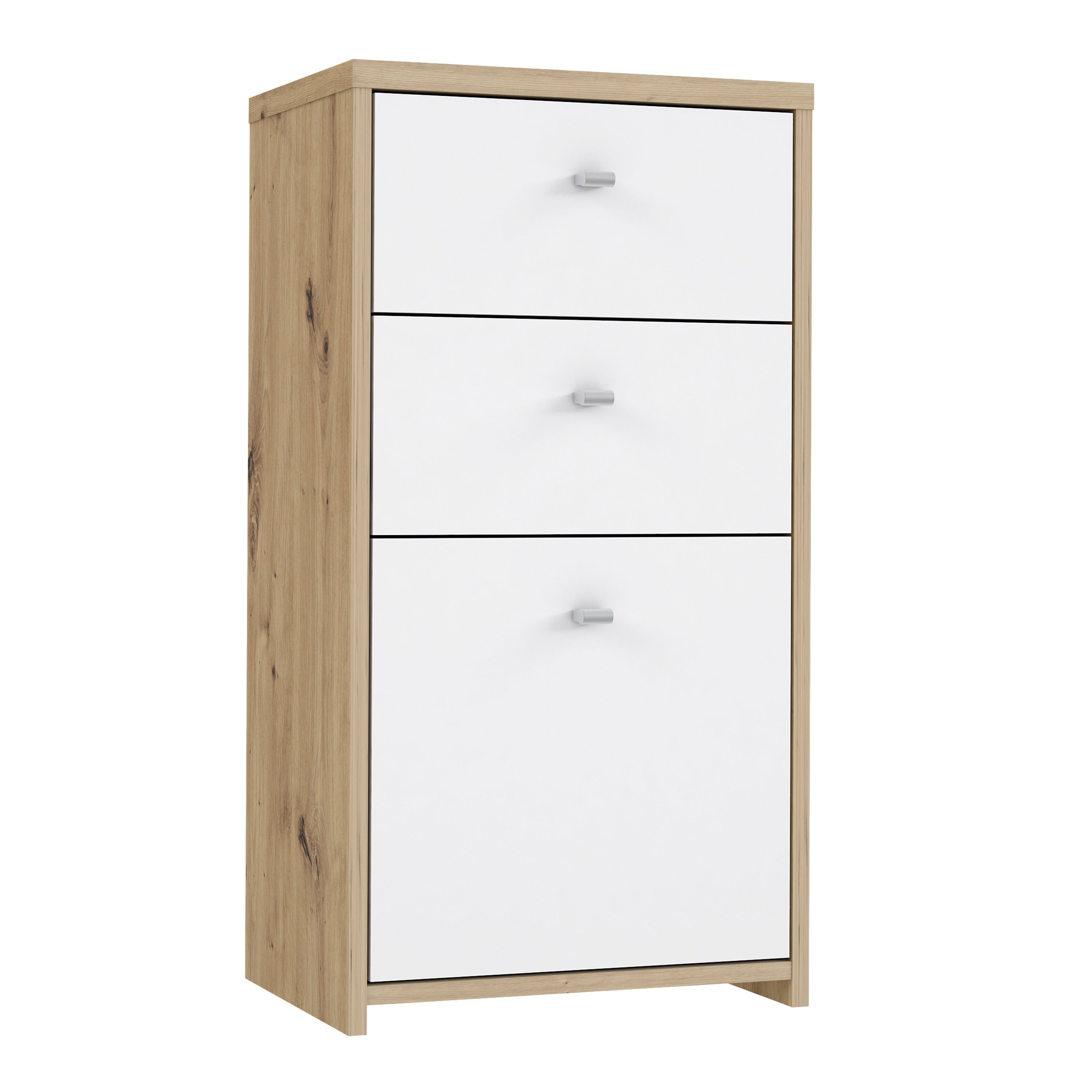 Best Chest Storage Cabinet 2 Drawers 1 Door in Artisan Oak/White