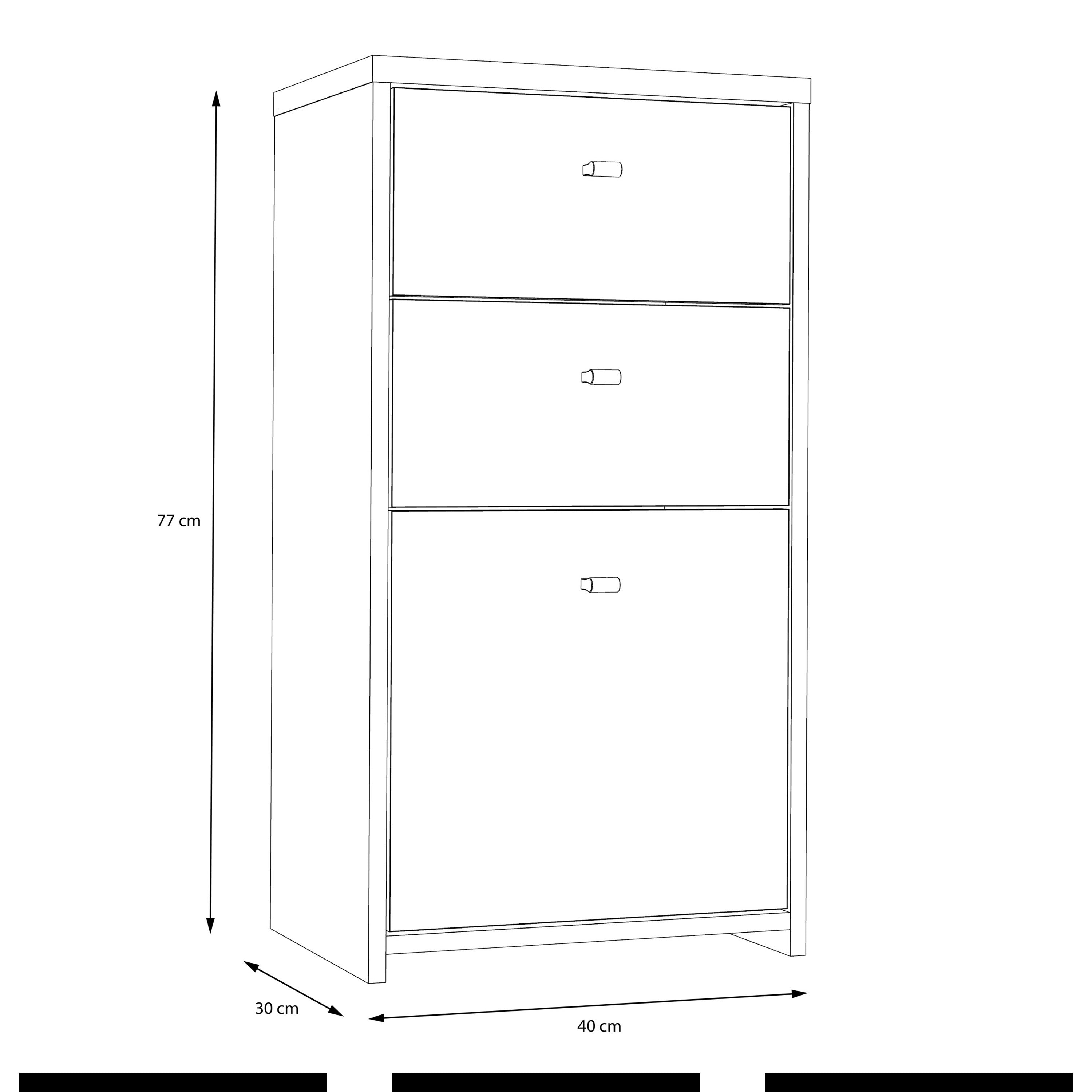 Best Chest Storage Cabinet 2 Drawers 1 Door in Artisan Oak/White