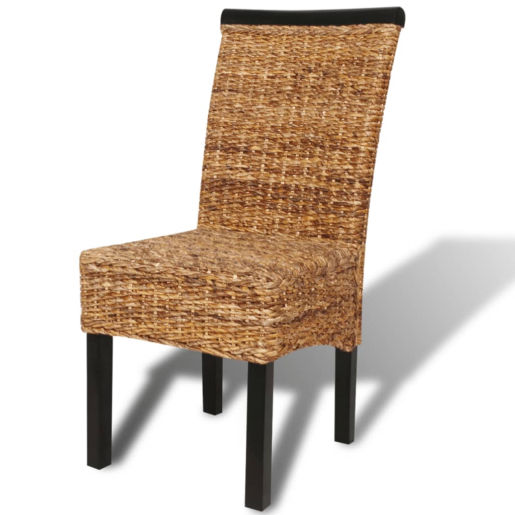 Dining Chairs 4 pcs Abaca and Solid Mango Wood