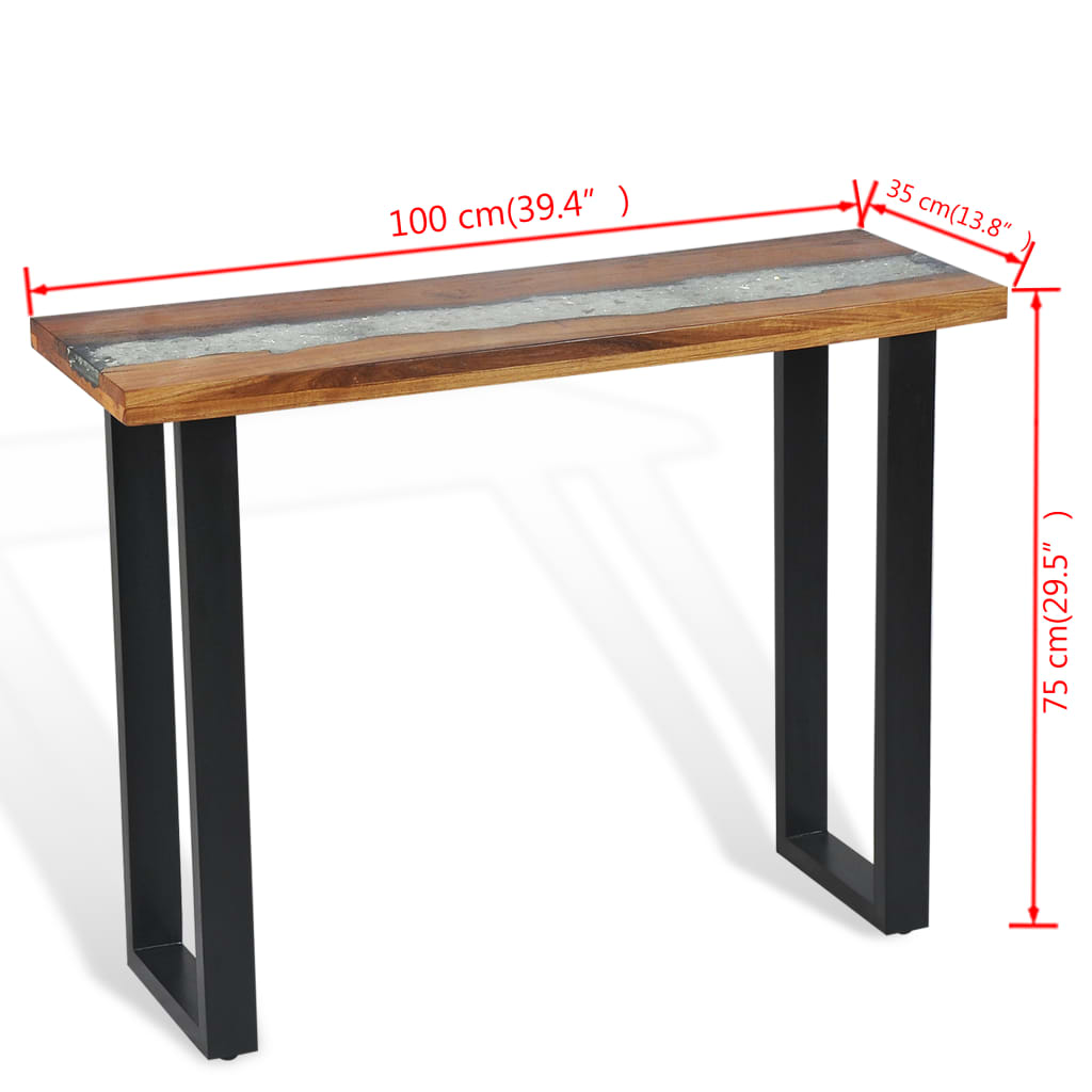 Console Table Teak 100x35x75 cm