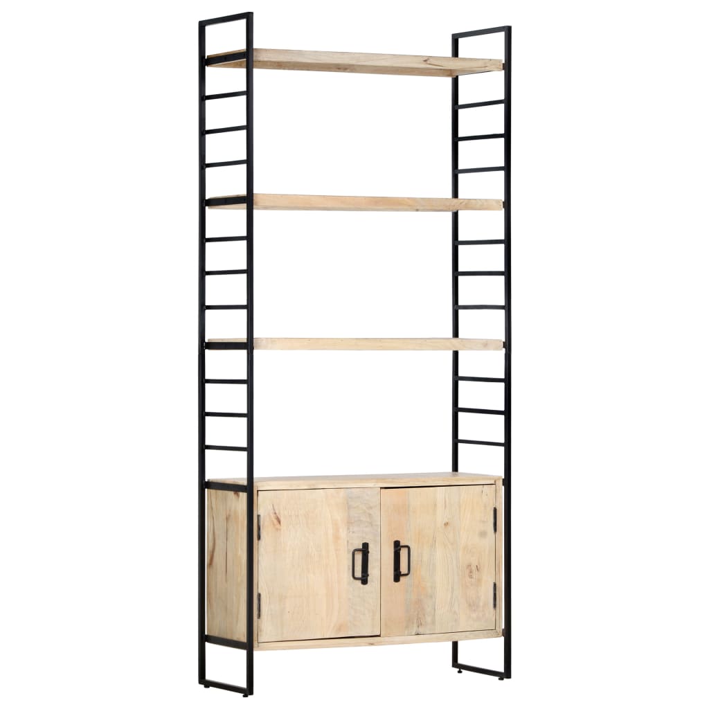 4-Tier Bookcase 80x30x180 cm Solid Mango Wood