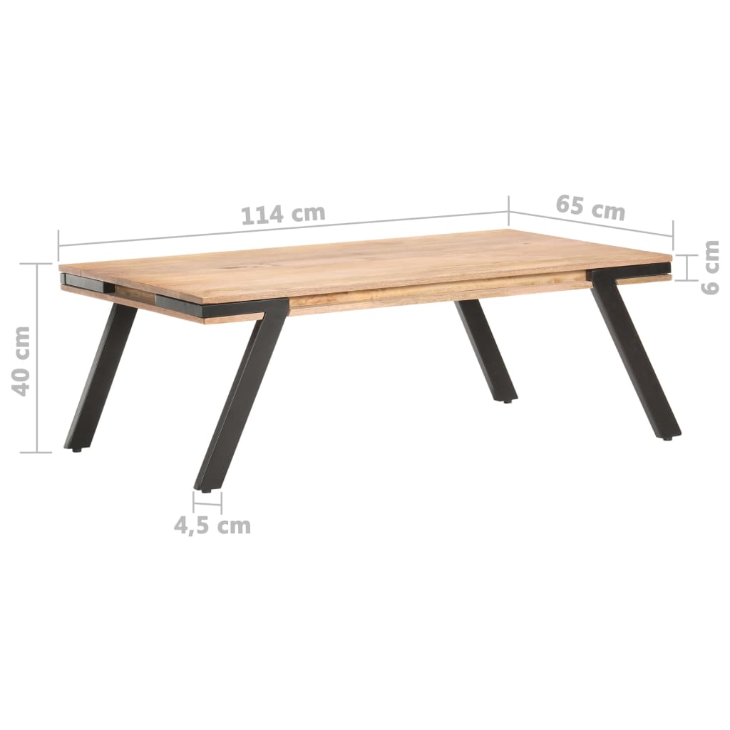 Coffee Table 114x65x40 cm Solid Mango Wood