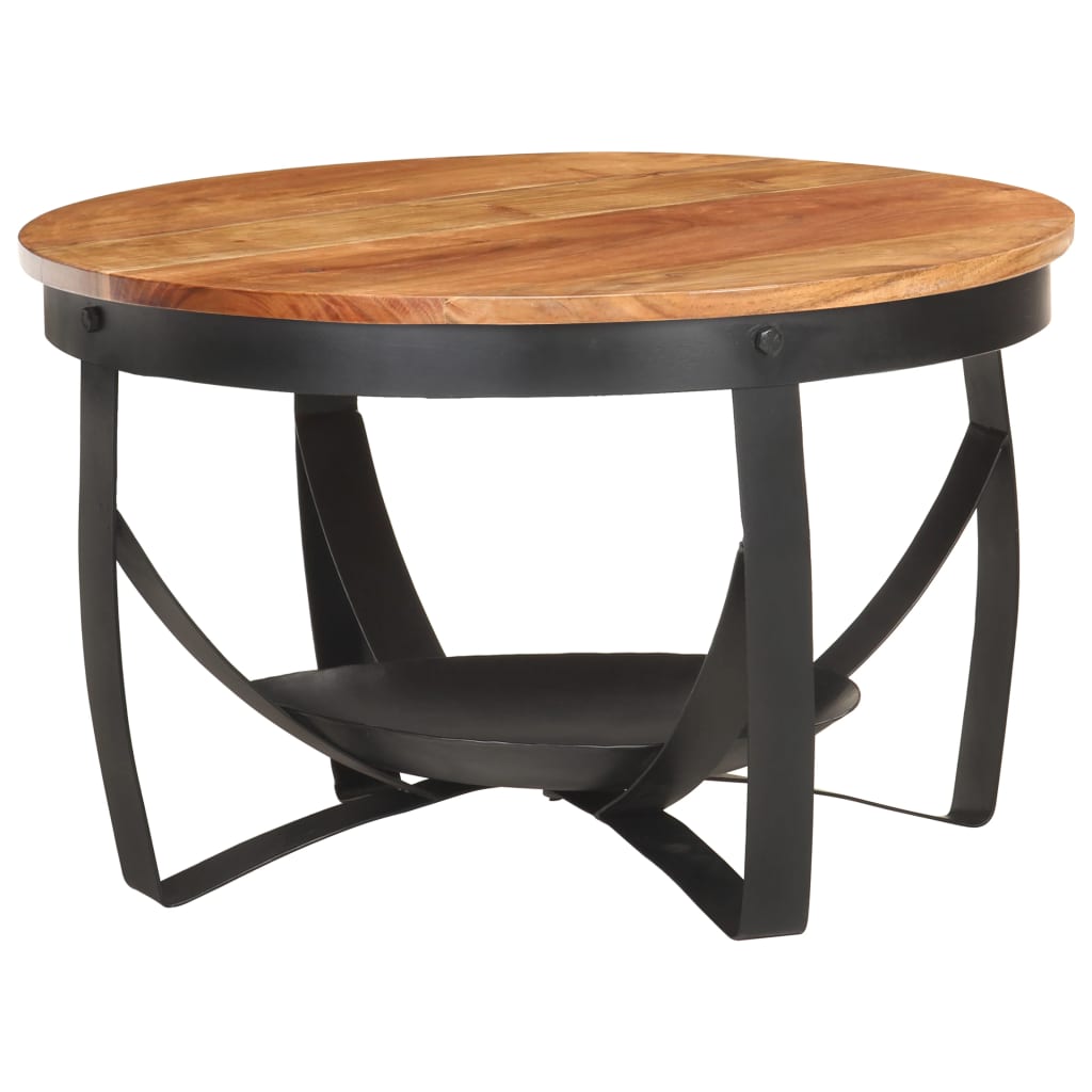 Coffee Table Ø68x43 cm Solid Acacia Wood