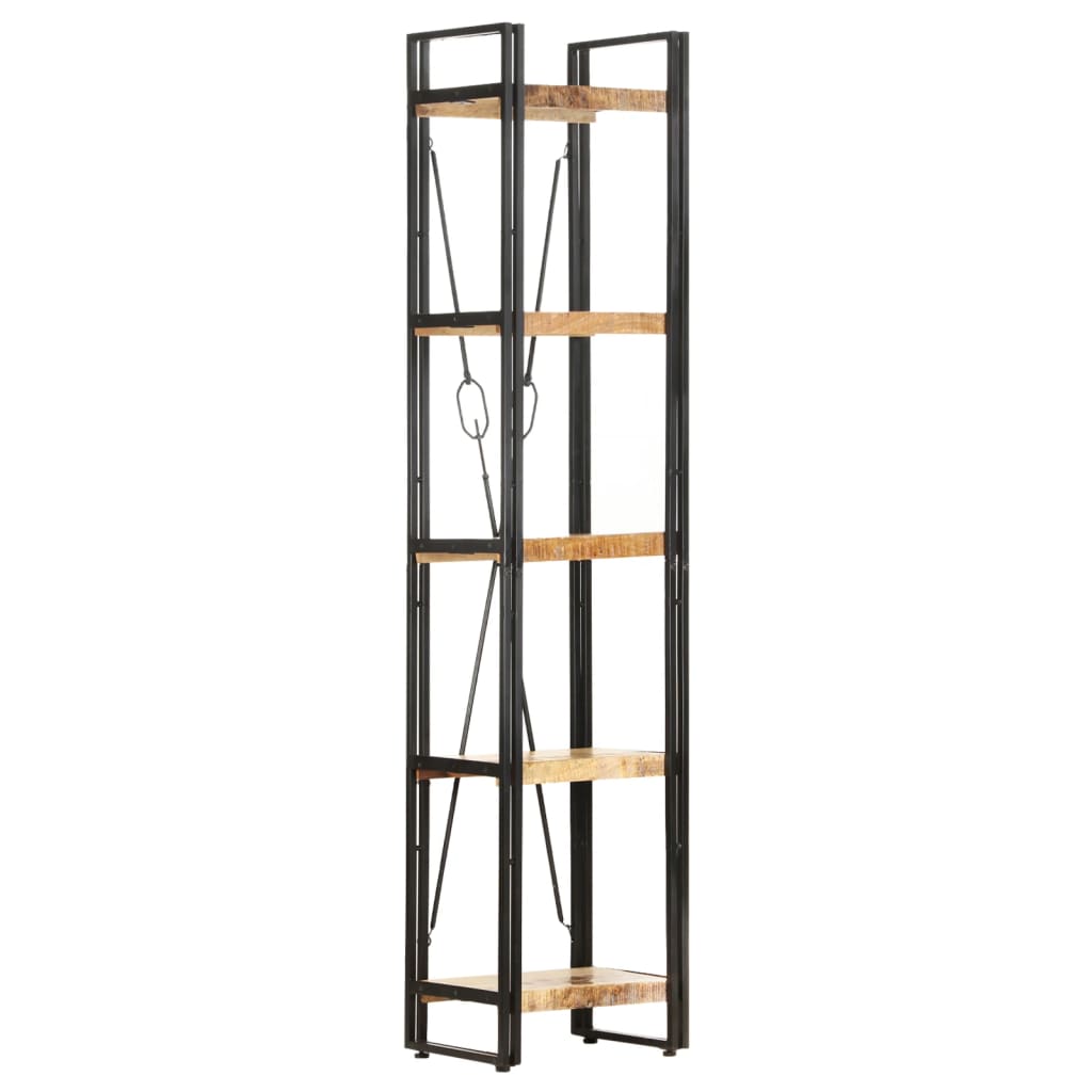 5-Tier Bookcase 39x30x180 cm Solid Mango Wood