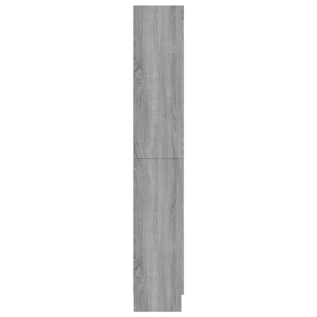 Vitrine Cabinet Grey Sonoma 82.5x30.5x185.5 cm Engineered Wood