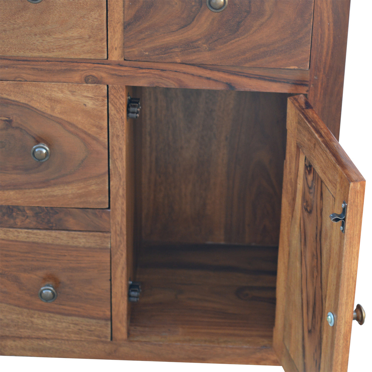 Sheesham Wood Cabinet with 4 Drawers and 1 Door