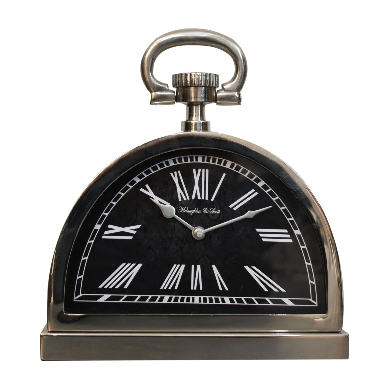 Black and Chrome Table Clock