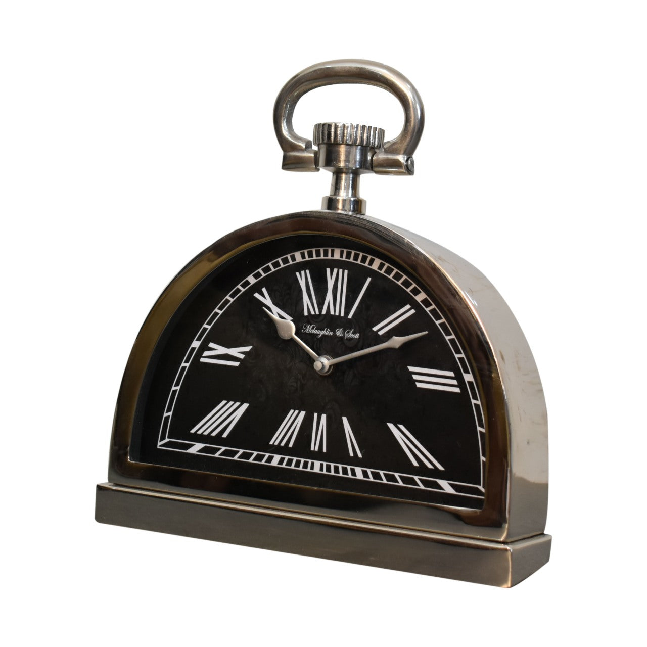 Black and Chrome Table Clock