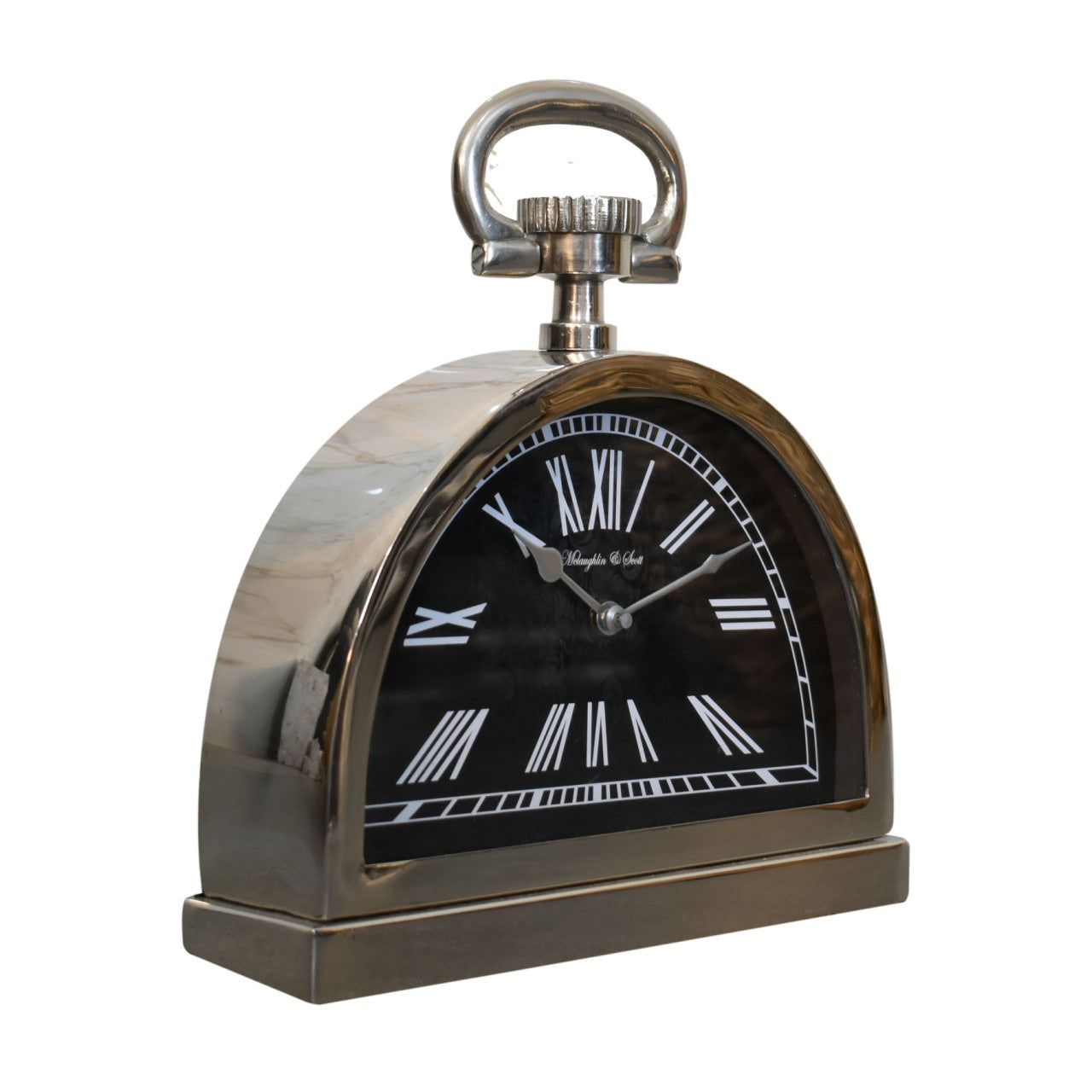 Black and Chrome Table Clock