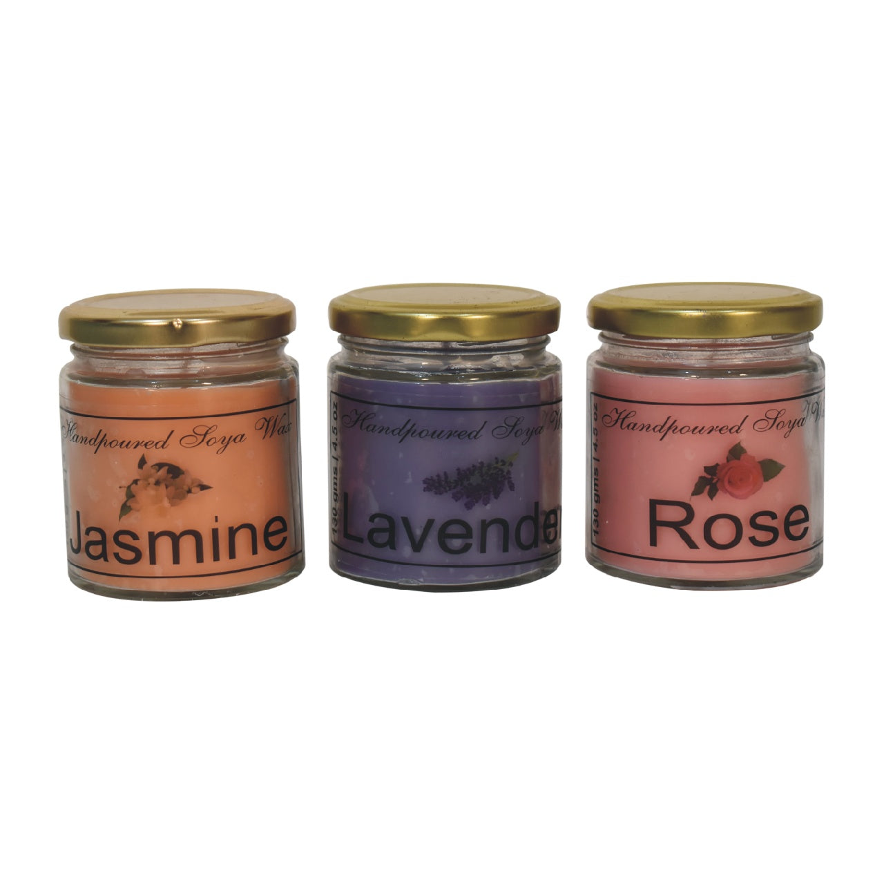 Candle Gift Set of 3 (Jasmine, Lavender & Rose)