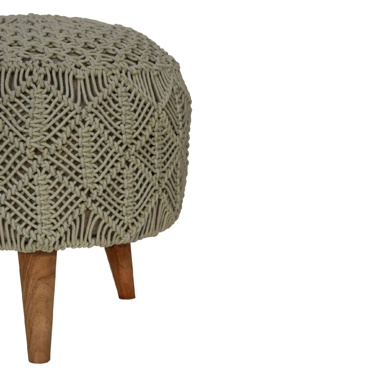 Crotchet Sea Green Footstool