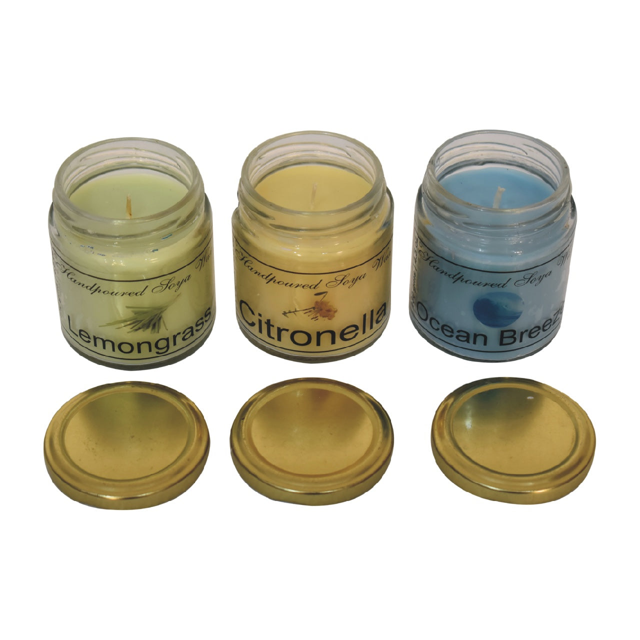 Candle Gift Set of 3 (Lemongrass, Citronella & Ocean Breeze)