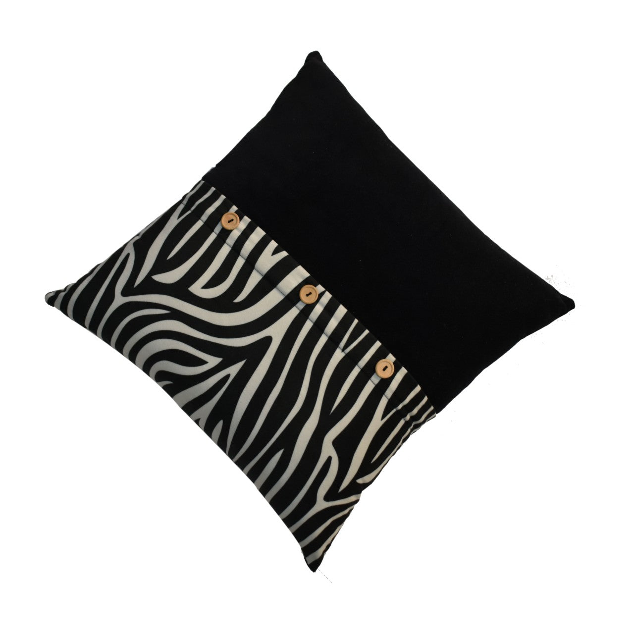 Quinn Cushion Set of 2 - White Tiger & Black Velvet