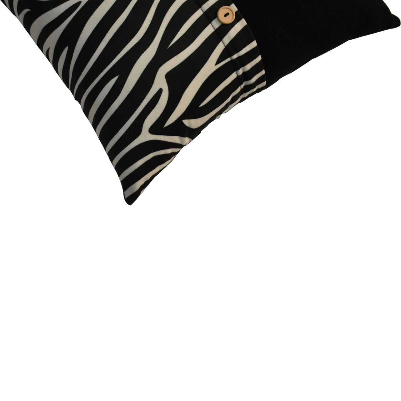 Quinn Cushion Set of 2 - White Tiger & Black Velvet