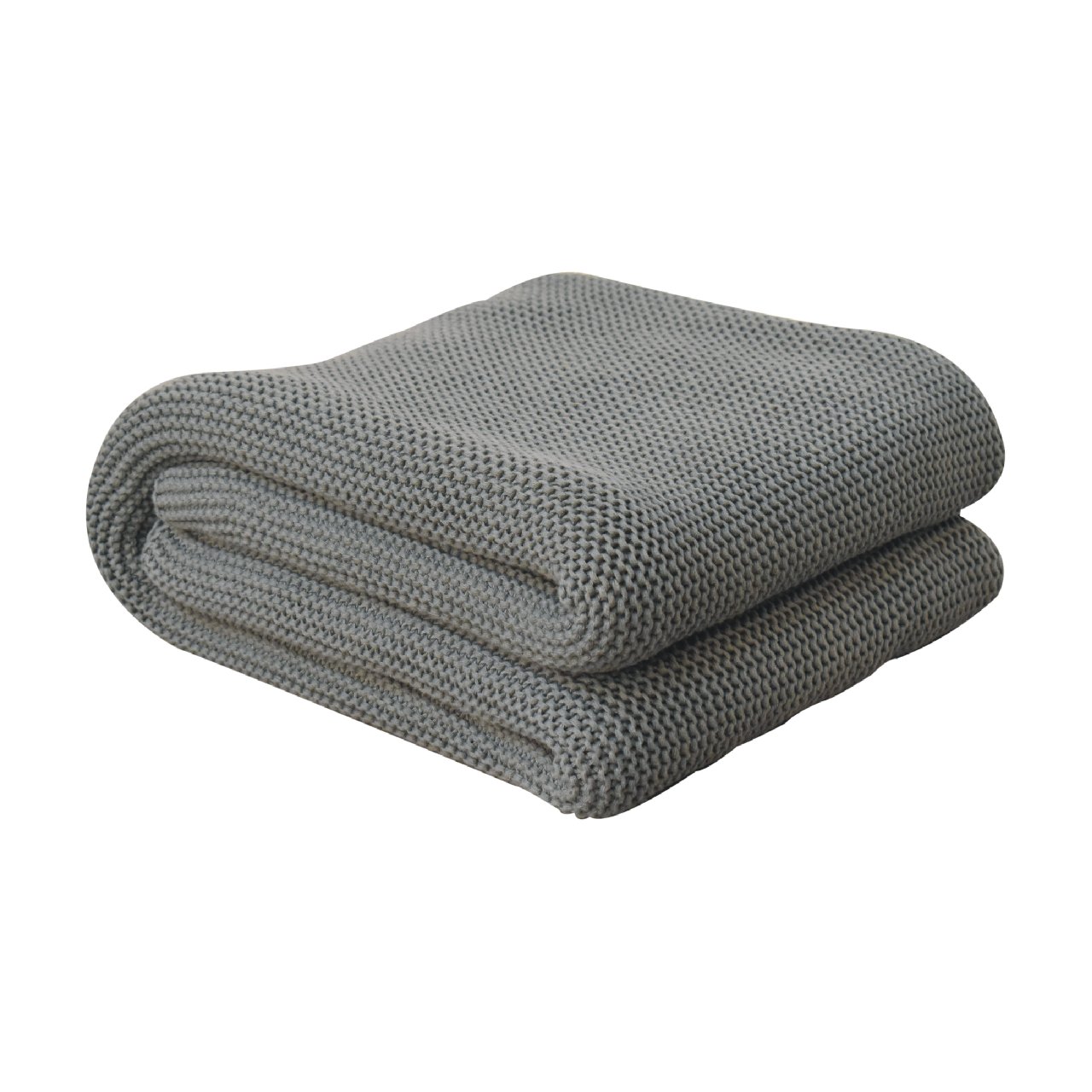 Olive Green Knitted Throw