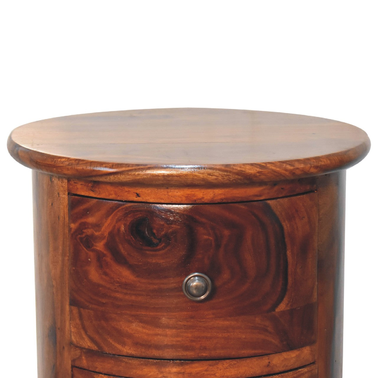 Sheesham Chestnut 3 Drawer Drum Chest