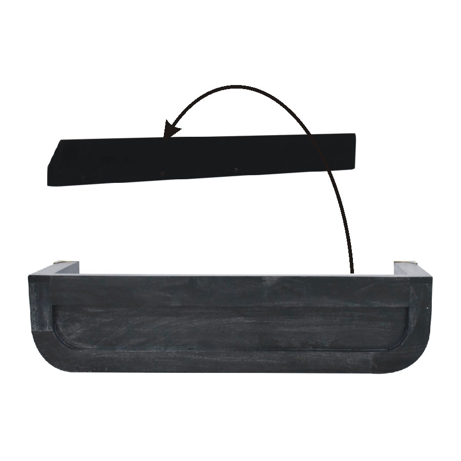 Indira Ash Black Floating Console Table