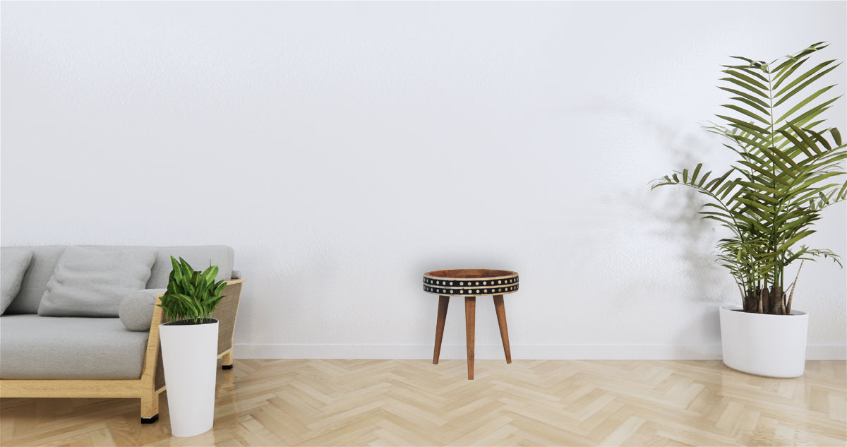 Mini Patterned Nordic Style End Table