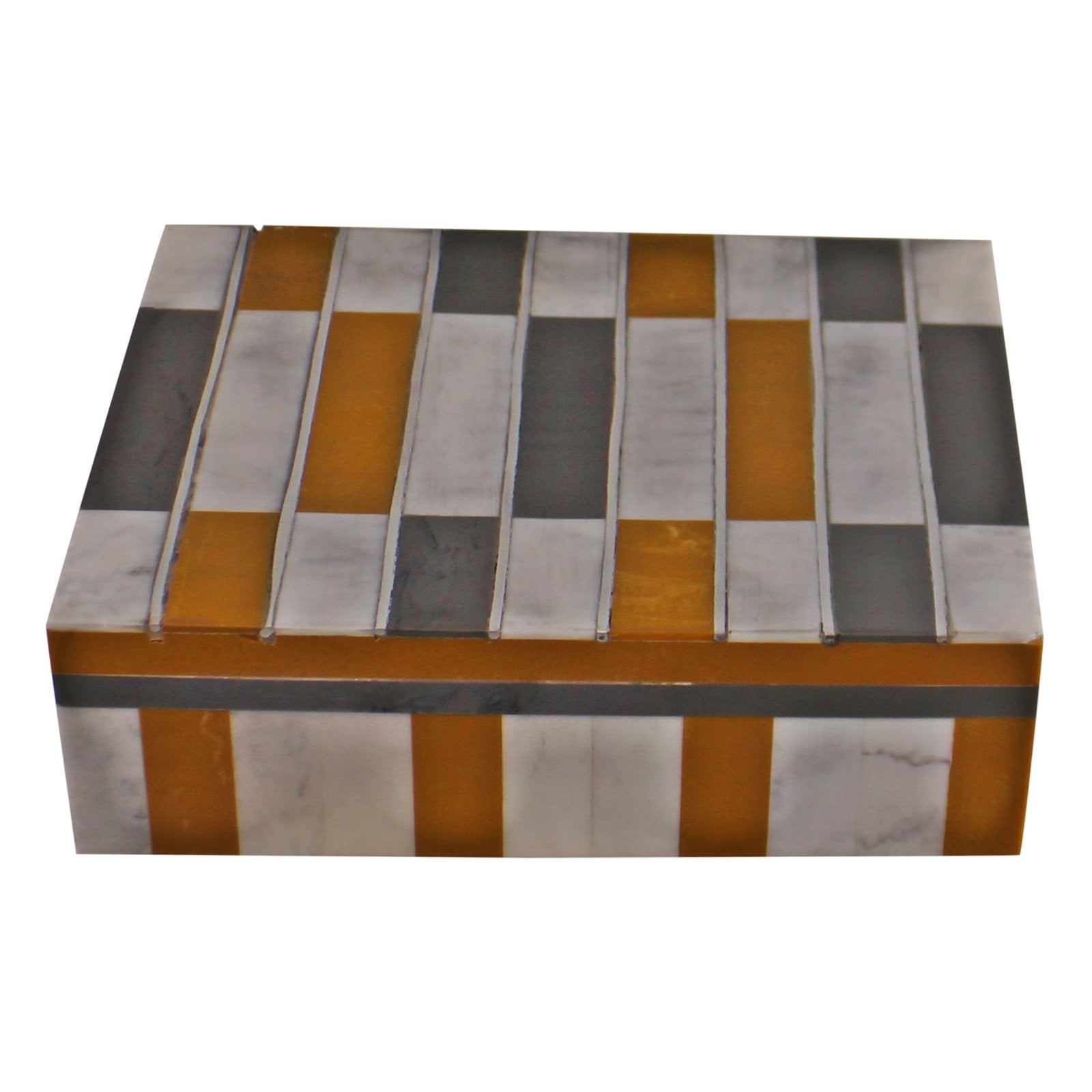 Abstract Design Resin Large Trinket Box, Design 3 , Chequered