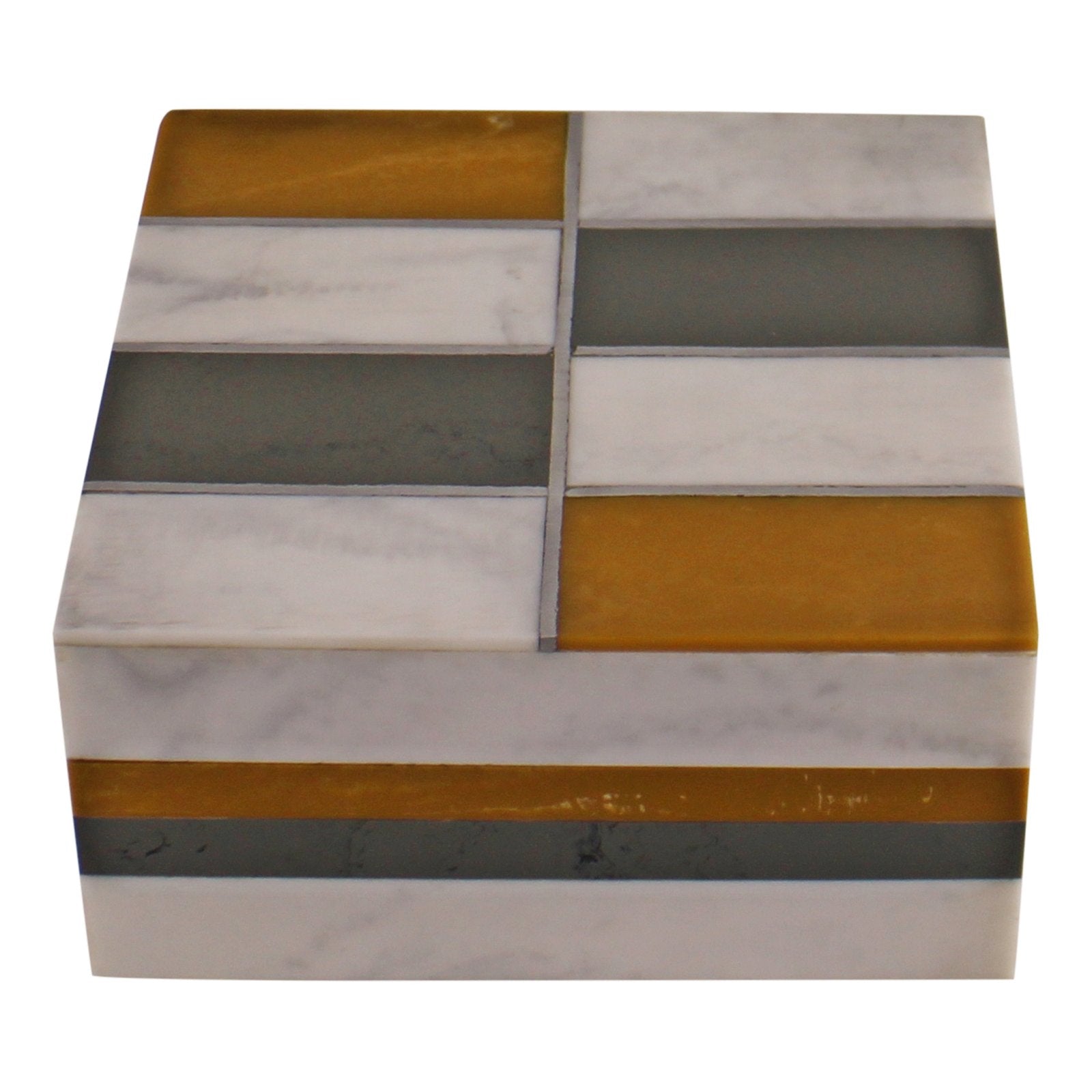 Abstract Design Resin Trinket Box, Design 2 , Rectagonal