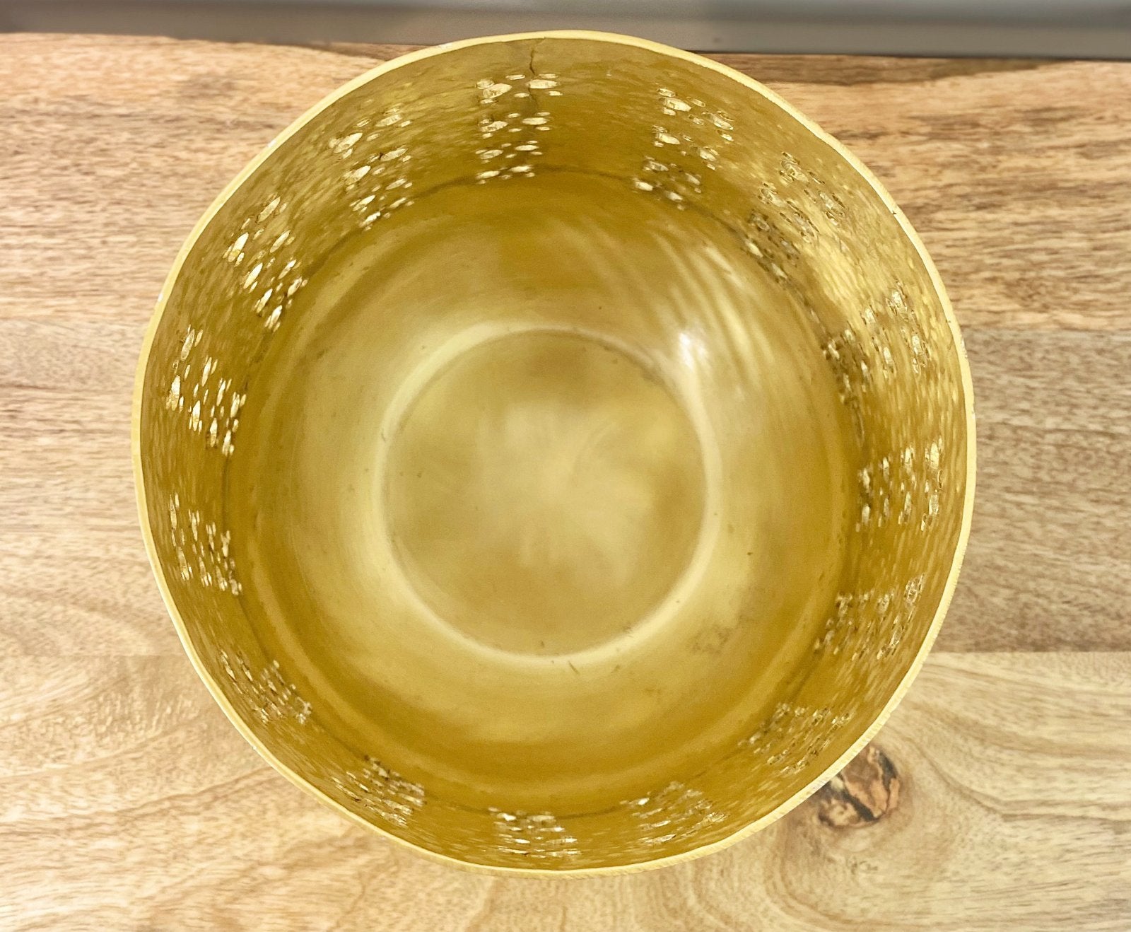 Large Gold Candle Pot 20cm