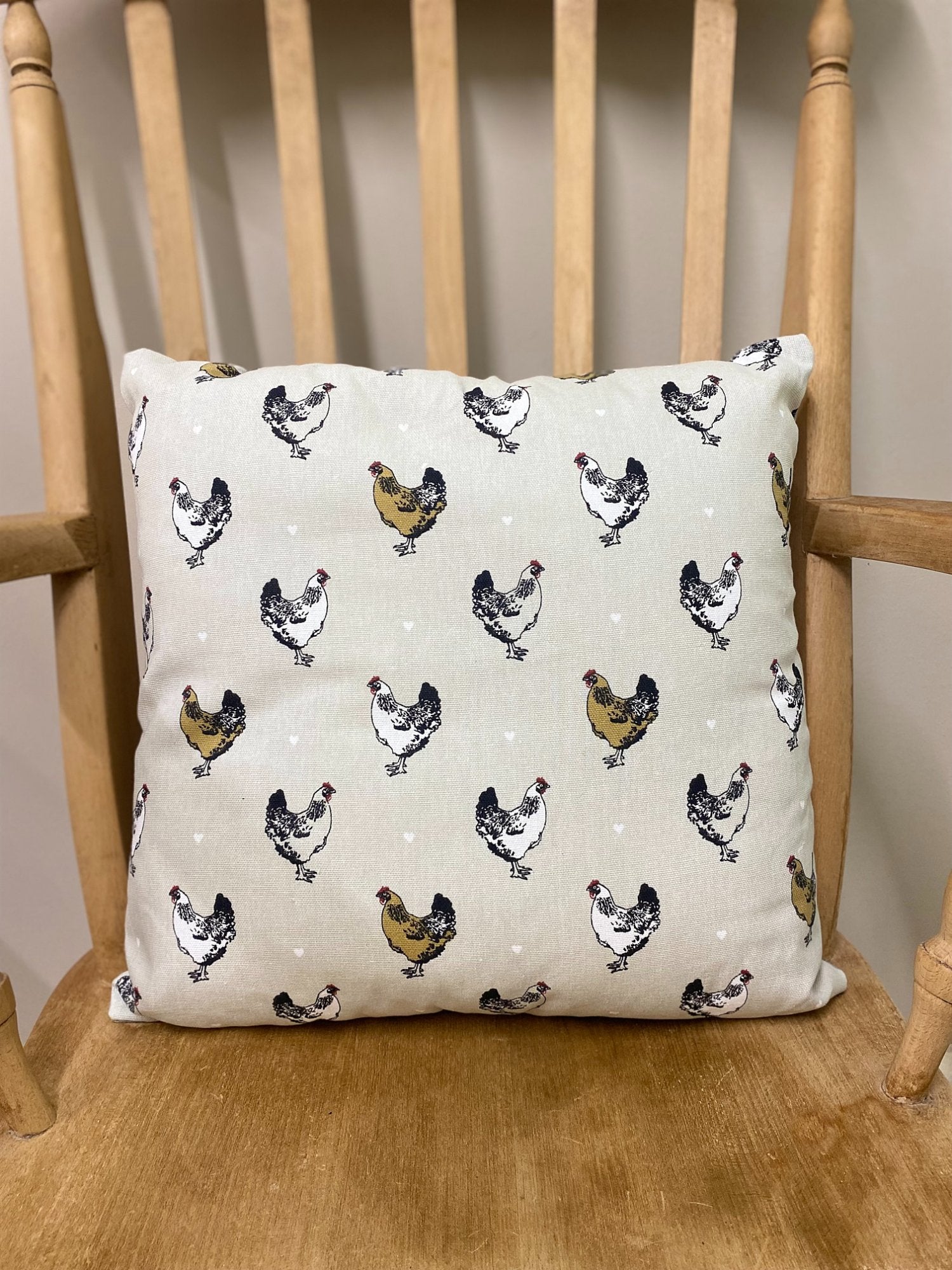 Scatter Cushion With A Chicken Print Design