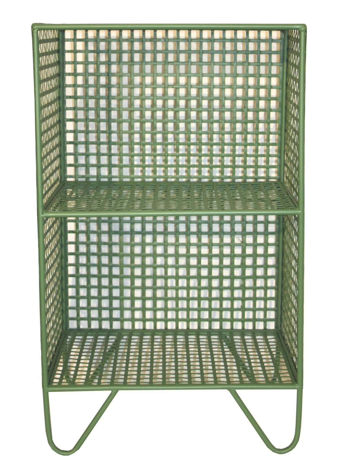 2 Tier Square Side Table Green