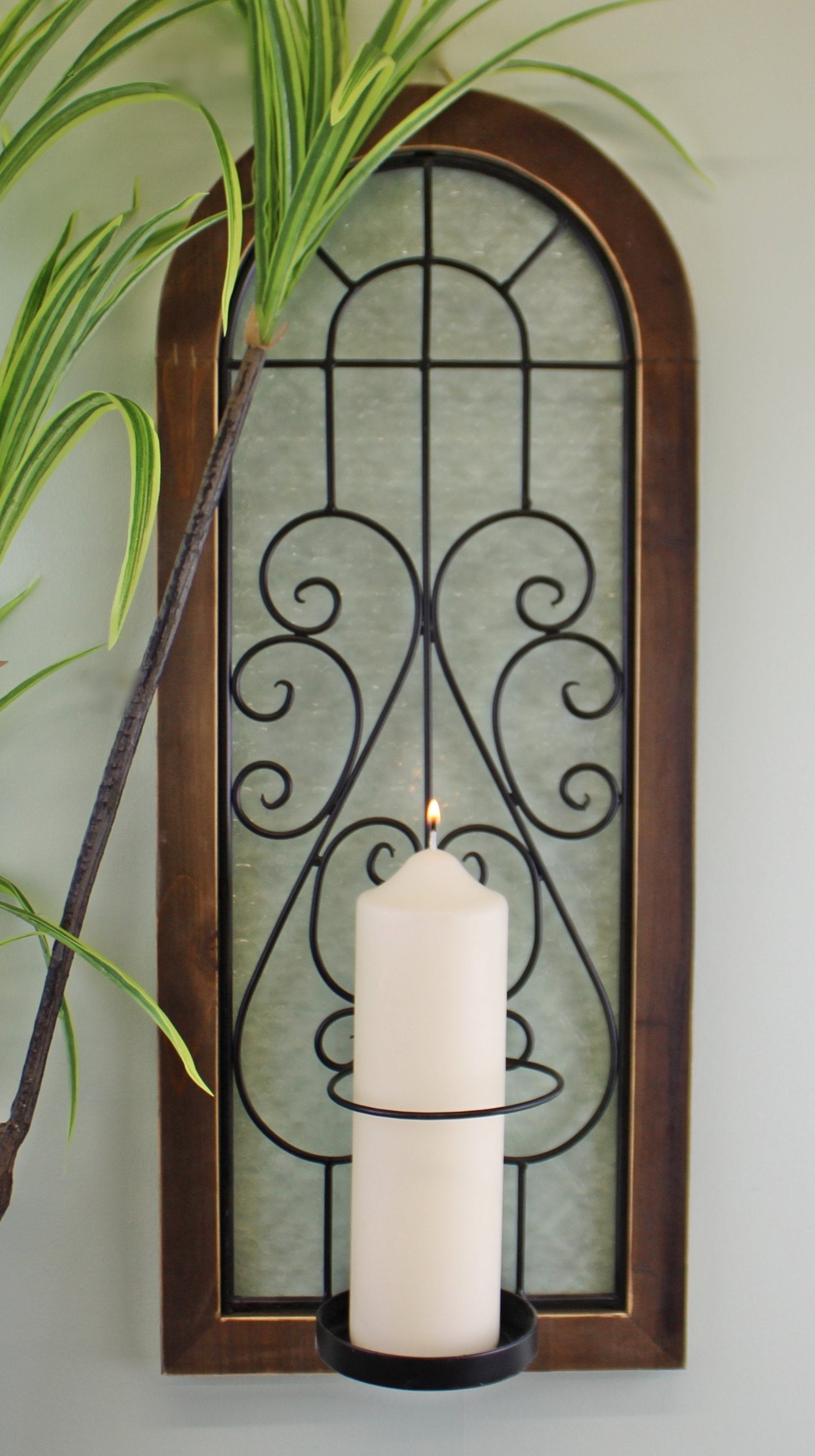 Candle Wall Sconce, Arched Design
